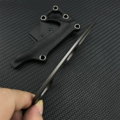 Fixed Blade Knife Camping Knife 440C Steel Titanium Oxide Coating Multi-Grip EDC Survival Knife