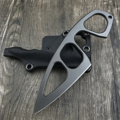 Fixed Blade Knife Camping Knife 440C Steel Titanium Oxide Coating Multi-Grip EDC Survival Knife