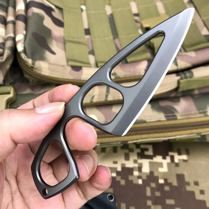 Fixed Blade Knife Camping Knife 440C Steel Titanium Oxide Coating Multi-Grip EDC Survival Knife