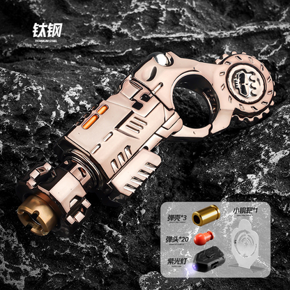 Fidget Toy Metal Blaster Soft Bullet Launcher Spinner - ClickCannon Pro Zinc Alloy Chameleon EDC