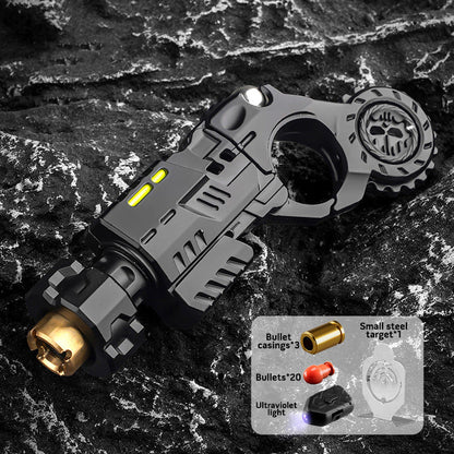 Fidget Toy Metal Blaster Soft Bullet Launcher Spinner - ClickCannon Pro Zinc Alloy Chameleon EDC