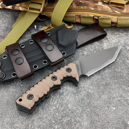 Camping Knife G10 Handle Fixed Blade Custom Engraving Hunting Survival Tactical EDC