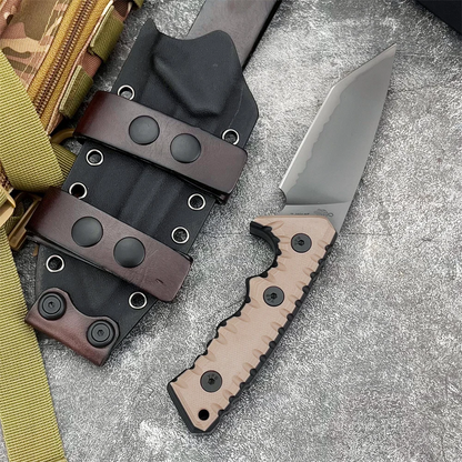 Camping Knife G10 Handle Fixed Blade Custom Engraving Hunting Survival Tactical EDC