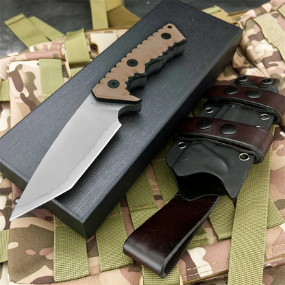 Camping Knife G10 Handle Fixed Blade Custom Engraving Hunting Survival Tactical EDC