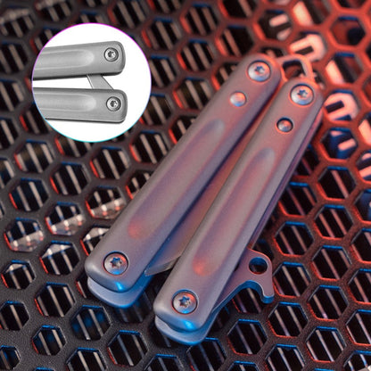 PicoBlade Mini Butterfly Keychain Knife - Stainless Steel EDC