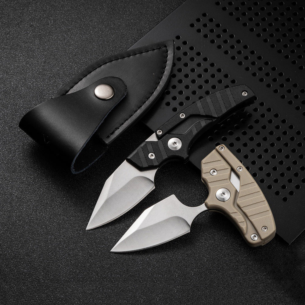 Folding Knife D2 Steel 2-in-1 Transformable Push Dagger EDC Tactical Self Defense