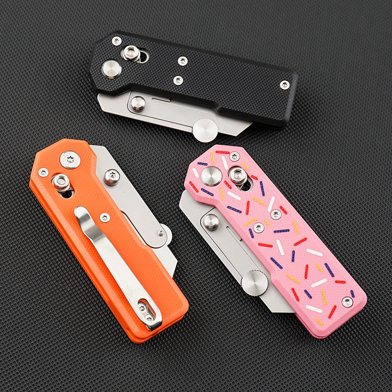 ViperSlide Heavy-Duty Folding Utility Knife - G10 Handle with Axle Lock Multi-Function