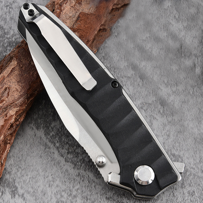 Folding Knife Stainless Steel Ergonomic Handle Compact EDC Outdoor Camping Utility