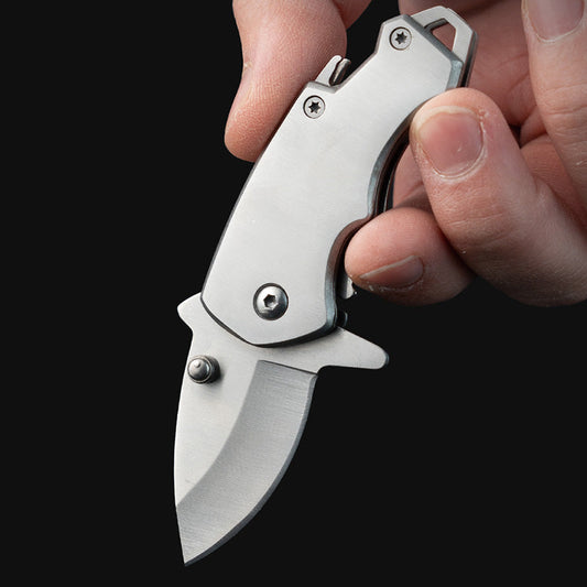 Shark Fang Mini Folding Knife - Stainless Steel Keychain EDC Utility Knife