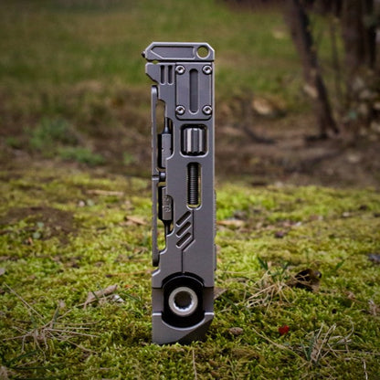 PryMax 2.0 Titanium All-in-1 Multi-Function Pry Bar - GR5 with 12 Tools & 5 Tritium Slots EDC