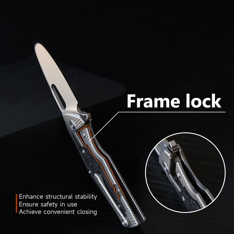 Shadow Blade Titanium EDC Knife - M390 Steel Blade with Precision Engineering