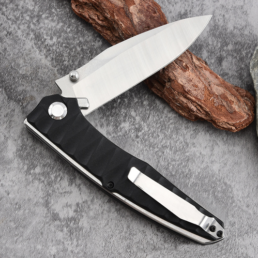 Folding Knife Stainless Steel Ergonomic Handle Compact EDC Outdoor Camping Utility