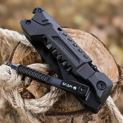 MultiVex 14-in-1 Tactical Multi-Tool EDC Knife - All-Steel Compact with 14 Essential Functions