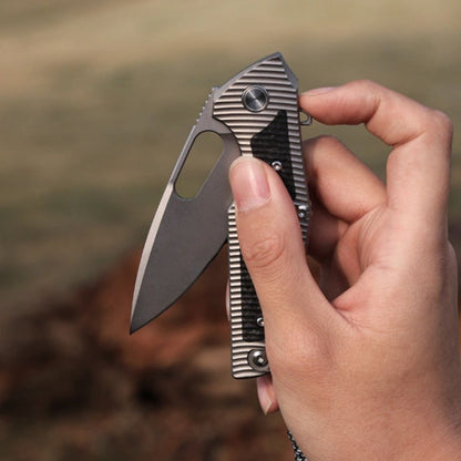 Shadow Blade Titanium EDC Knife - M390 Steel Blade with Precision Engineering
