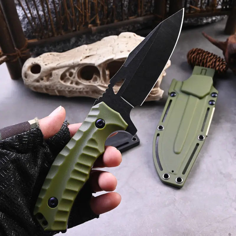 Survival Knife 8Cr13MoV Steel Fire Starter Kit Camping Outdoor Mountaineering EDC