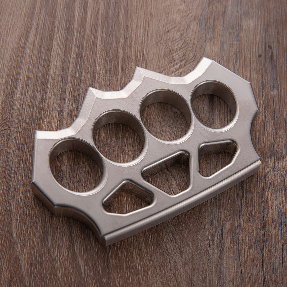304 Stainless Steel Spiked Four Finger Knuckle - Hollow Lightweight CNC 13mm