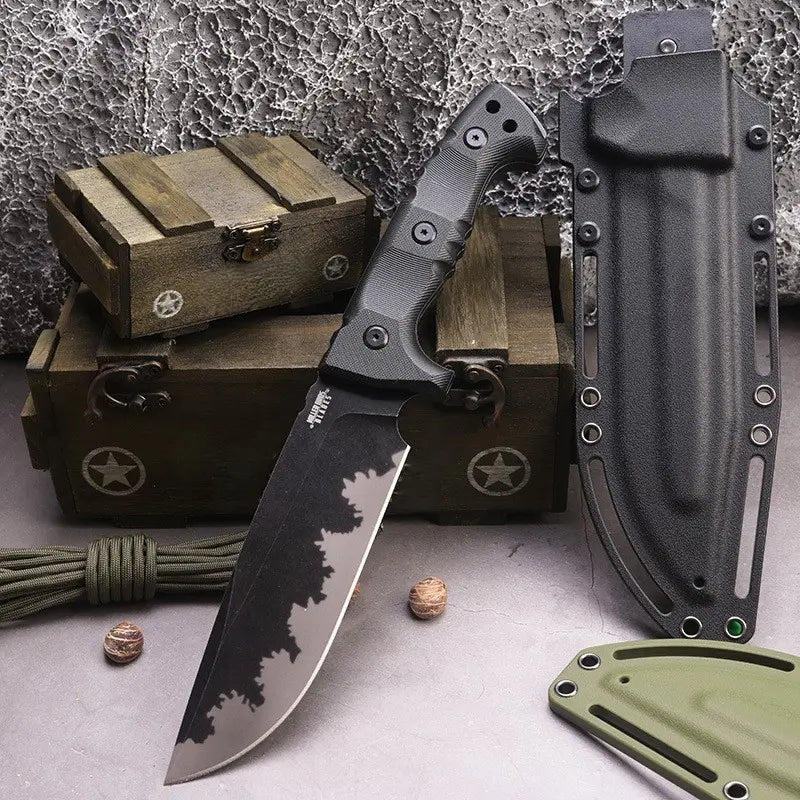 Bushcraft Knife DC53 Steel Full Tang 6mm Spine Kydex Sheath Hunting Tactical Survival