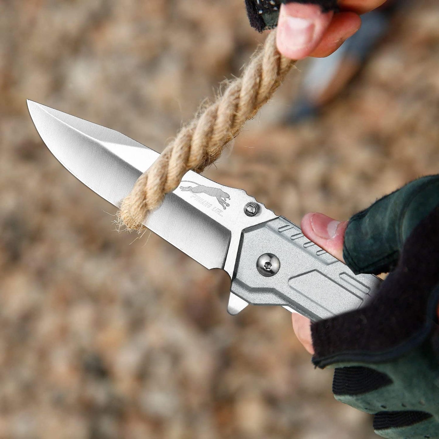 Leopard's Edge Stainless Steel Multipurpose Pocket Knife - Ergonomic Design EDC