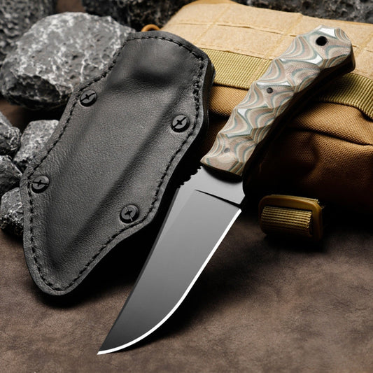 IronClad 80CRV2 Tactical Fixed Blade Knife - Full-Tang 5mm with G10 Handle Survival