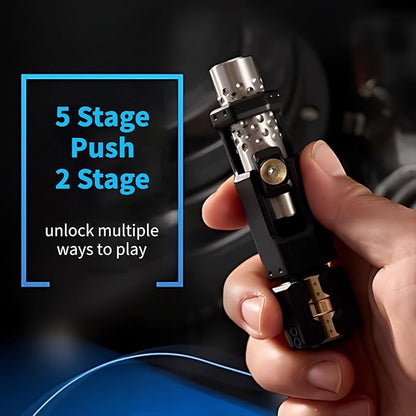 Fidget Slider Titanium 2-Stage Ratchet Mechanical Smooth Rotation EDC Stress Relief Desk Toy