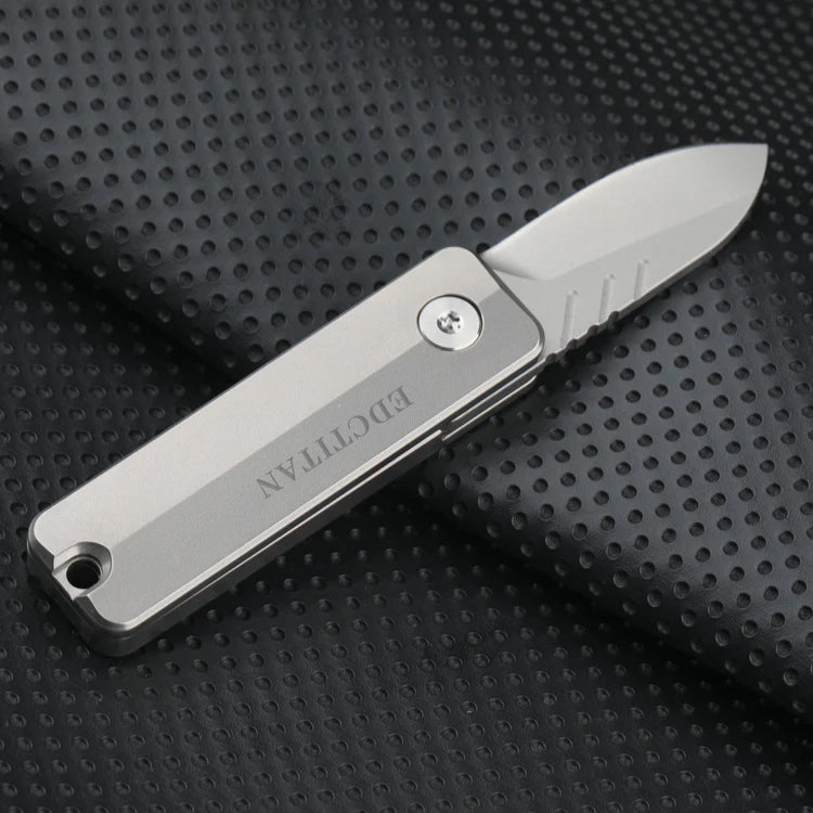 TiSpin Blade Titanium Magnetic Fidget Utility Knife - D2 Steel EDC Multi-Tool