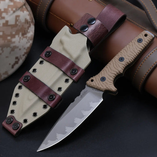 Juggernaut Z-WEAR Steel 8mm Overbuilt Fixed Blade - Tactical Pry-Knife with Hybrid Kydex Sheath