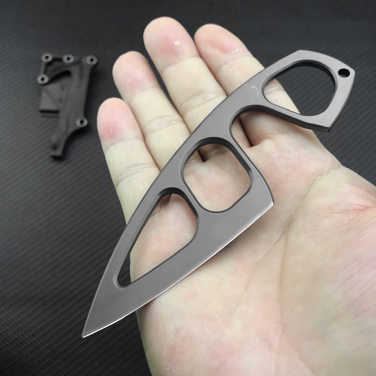Fixed Blade Knife Camping Knife 440C Steel Titanium Oxide Coating Multi-Grip EDC Survival Knife