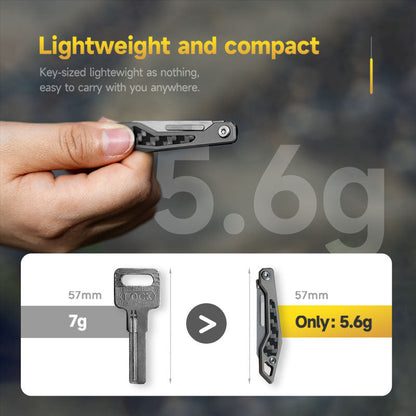WaspArmor Blade Titanium Micro Folding Scalpel Knife - Surgical Blade EDC Keychain