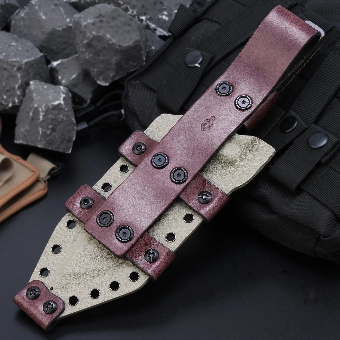 Juggernaut Z-WEAR Steel 8mm Overbuilt Fixed Blade - Tactical Pry-Knife with Hybrid Kydex Sheath