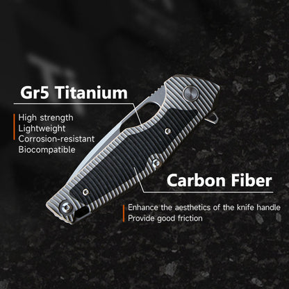 Shadow Blade Titanium EDC Knife - M390 Steel Blade with Precision Engineering