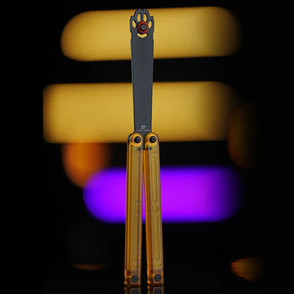 Armed Shark Fox Balisong Trainer - Acetal Butterfly Trainer Knife for Beginners