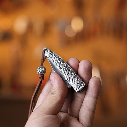 Folding Knife Damascus Steel Pocket Knife Compact Keychain EDC Knife Collector Knife
