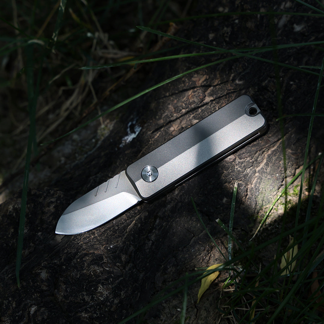 TiSpin Blade Titanium Magnetic Fidget Utility Knife - D2 Steel EDC Multi-Tool
