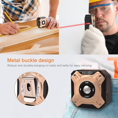 Laser Tape Measure 2-in-1 135ft USB Rechargeable Digital Construction DIY Professional