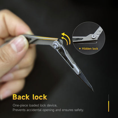 WaspArmor Blade Titanium Micro Folding Scalpel Knife - Surgical Blade EDC Keychain