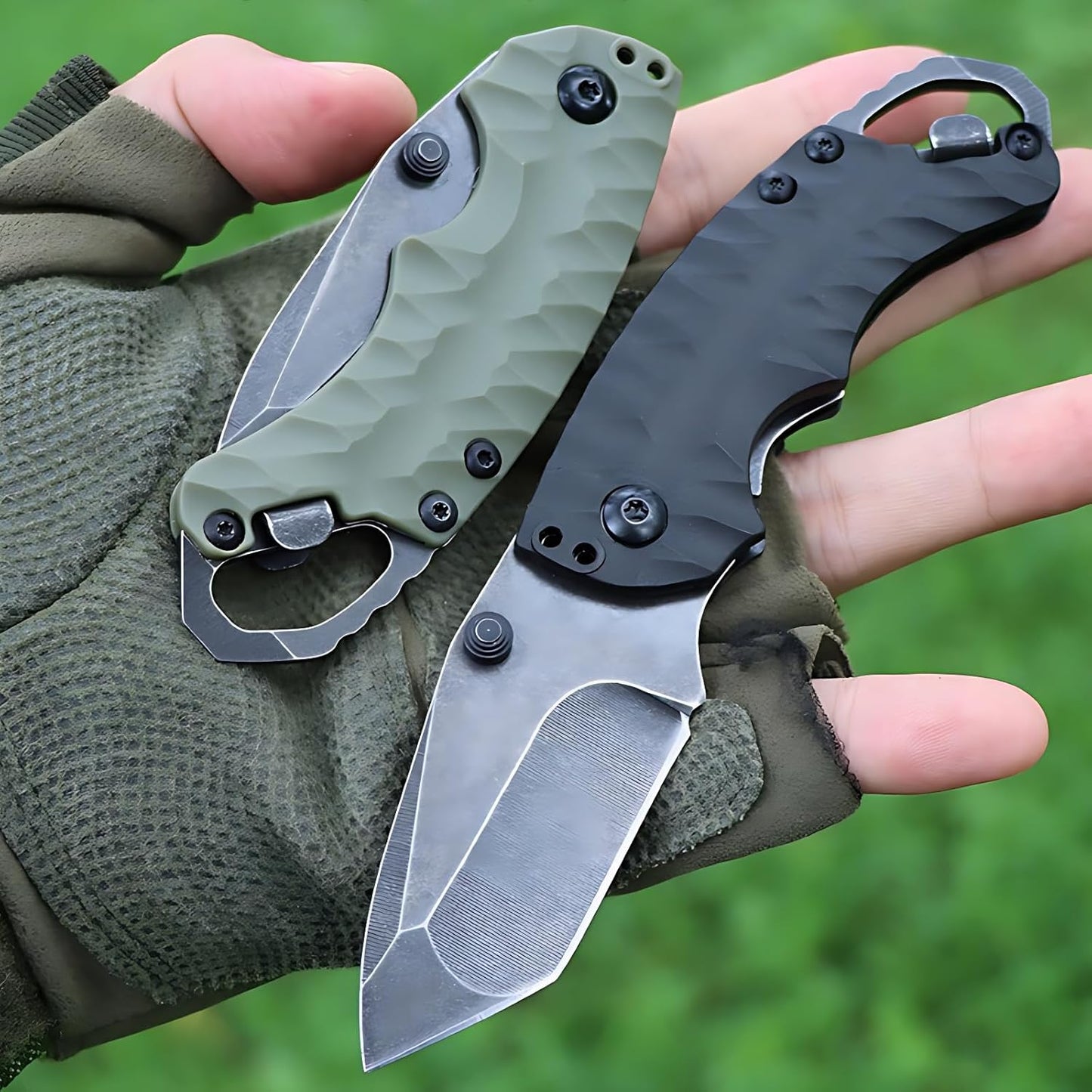 Kershaw 8750 Folding Pocket Knife - 8Cr13MoV Tanto Blade with Dual Thumbstuds EDC
