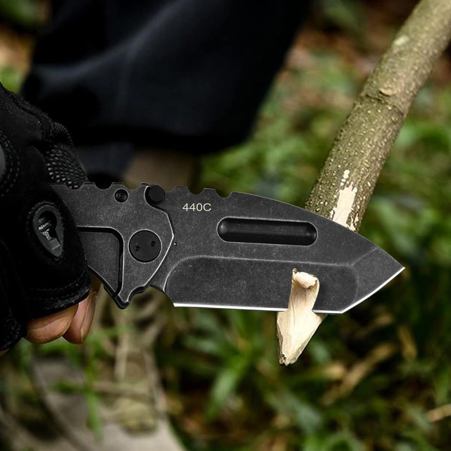Folding Machete Folding Knife D2 Steel 59-60 HRC Camping Machete Outdoor Knife EDC Survival Knife