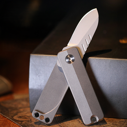 TiSpin Blade Titanium Magnetic Fidget Utility Knife - D2 Steel EDC Multi-Tool