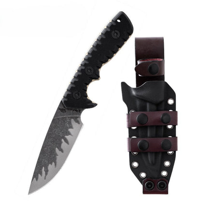 Tiger Edge A8 Tactical Fixed Blade Knife - Tiger-Pattern Steel 60 HRC with G10 Handle
