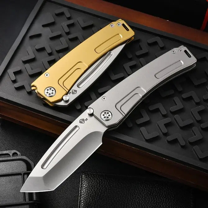 Tactical Knife D2 Steel Razor Style Knife 440C Handle Heavy Duty EDC Knife Collector Knife