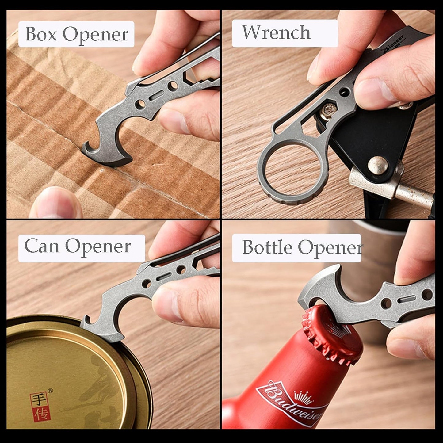 TitanSpike Titanium Multi-Tool Card - Crowbar, Wrenches & Bottle Opener EDC