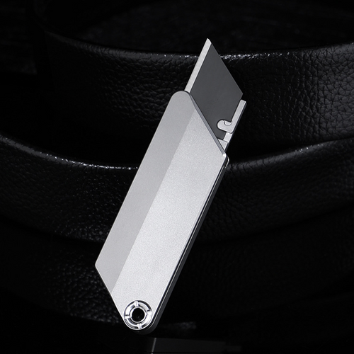 TiFlex TC4 Titanium EDC Utility Knife - One-Handed Quick-Change Blade with Flip Action