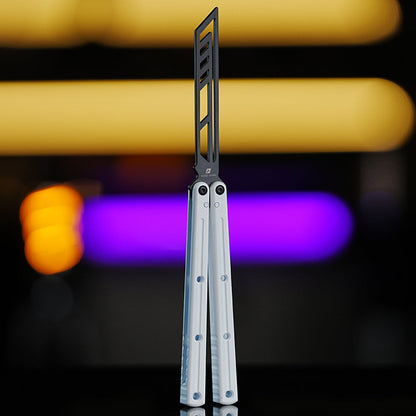 Krake Raken Balisong Trainer Ceramic Edition - Armed Shark 7075 Aluminum Butterfly Knife