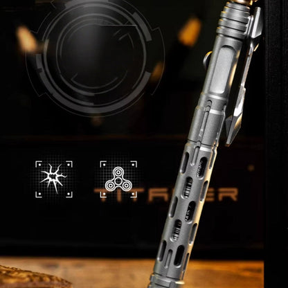 Titanium Tactical Pen TITANER – Mech EDC Multi-Tool with Fidget Spinner