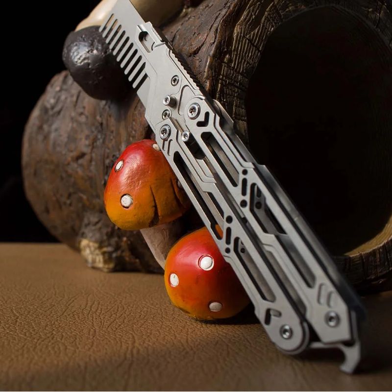 Balisong Trainer Titanium Butterfly Knife Flipping EDC Training Utility Balisong