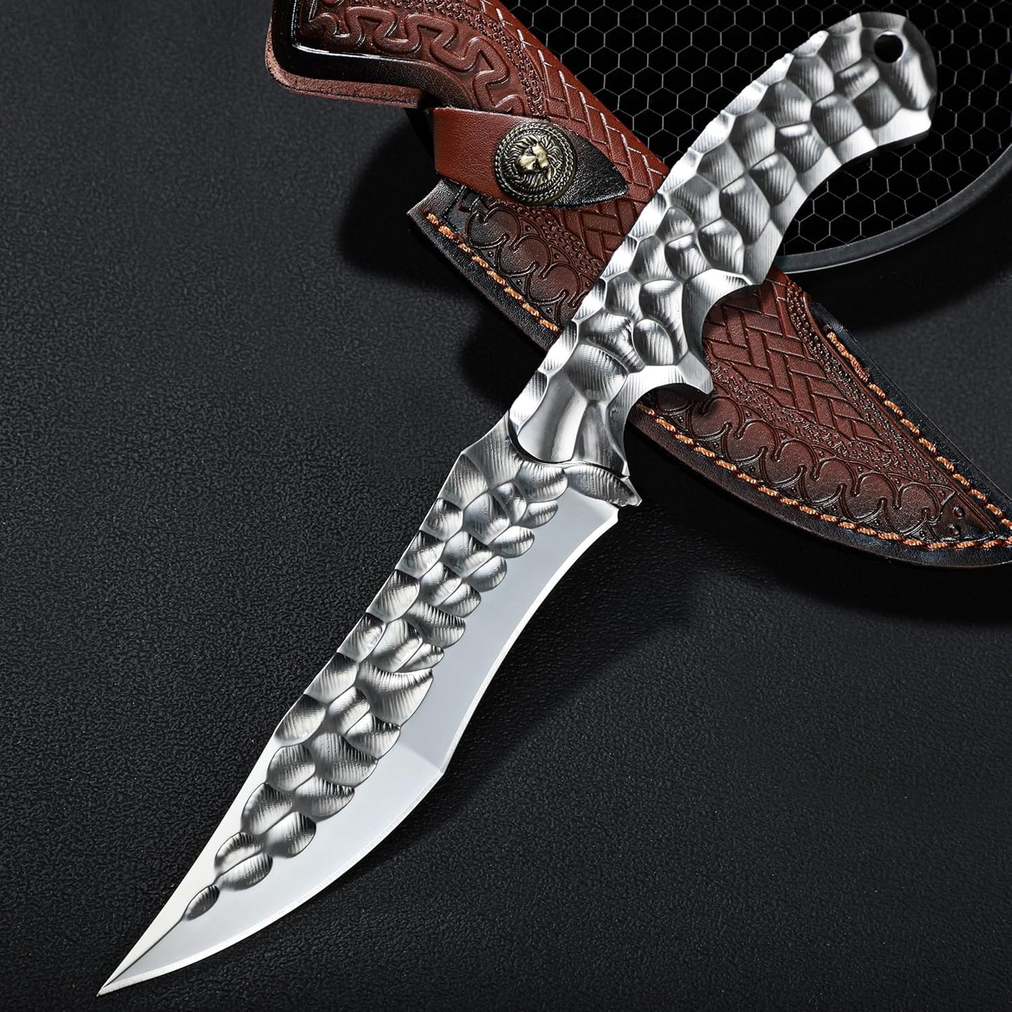 Hunting Knife VG10 Steel Fixed Blade Knife Leather Sheath Kydex Sheath Outdoor Collector Knife