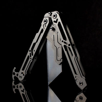 Balisong Trainer Titanium Butterfly Knife Flipping EDC Training Utility Balisong