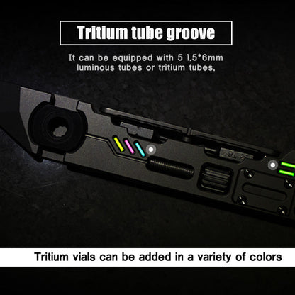 PryMax 2.0 Titanium All-in-1 Multi-Function Pry Bar - GR5 with 12 Tools & 5 Tritium Slots EDC