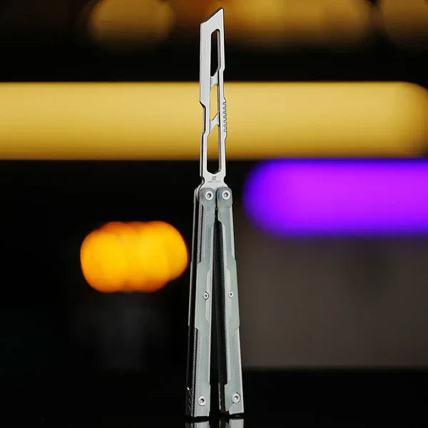 Armed Shark Ajax Balisong Trainer - G10 Aluminum Butterfly Trainer Knife