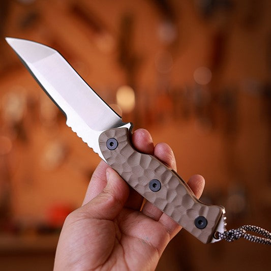 TitanForge VG10 Heavy-Duty Tactical Camp Knife - 7mm Full-Tang Outdoor Survival Blade